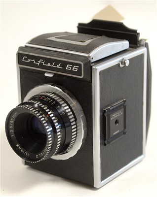 Lot 1428 - A Corfield 66 medium-format SLR camera, fitted...