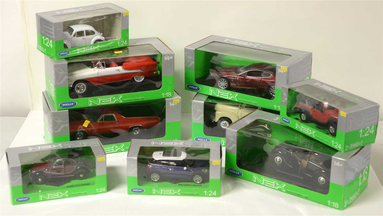 Lot 1293 - Die-cast model cars by Nex Models.