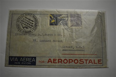 Lot 127 - Deutsche Lufthansa covers from South America to London