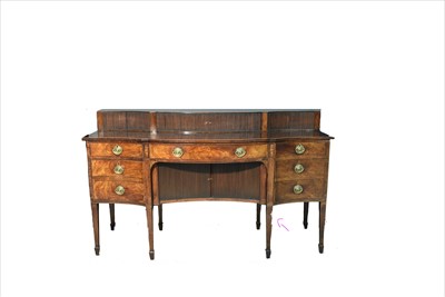 Lot 1228 - A George III inlaid mahogany sideboard