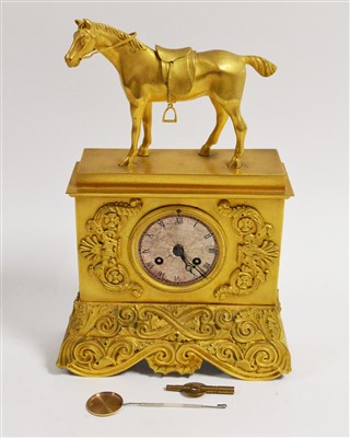 Lot 980 - Ormolu mantel clock