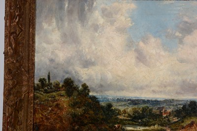 Lot 383 - Manner of John Constable - oil.