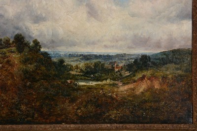 Lot 383 - Manner of John Constable - oil.