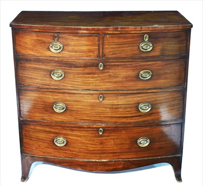 Lot 1109 - A George III mahogany chest.