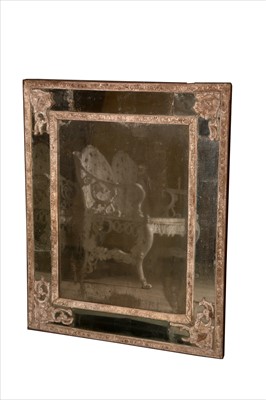 Lot 1038 - An 18th Century painted wall mirror.