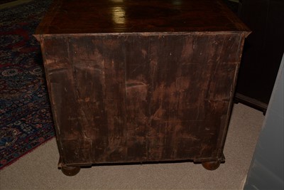 Lot 1115 - A William & Mary walnut and seaweed marquetry decorated chest