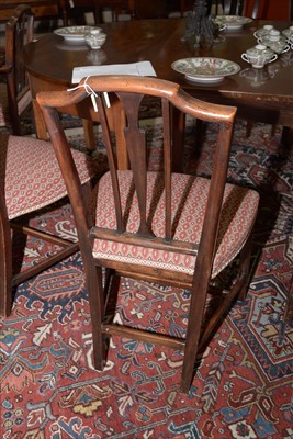 Lot 1185 - A set of ten George III and later mahogany dining chairs.