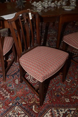 Lot 1185 - A set of ten George III and later mahogany dining chairs.