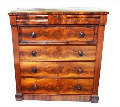 Lot 1117 - A Victorian mahogany chest of drawers.