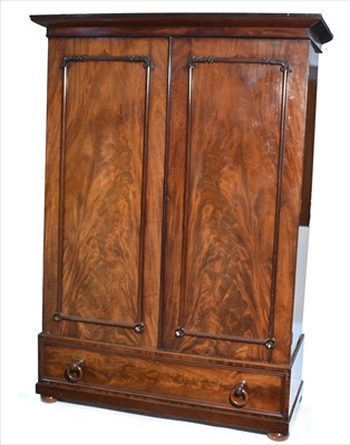 Lot 1118 - A Victorian mahogany wardrobe.