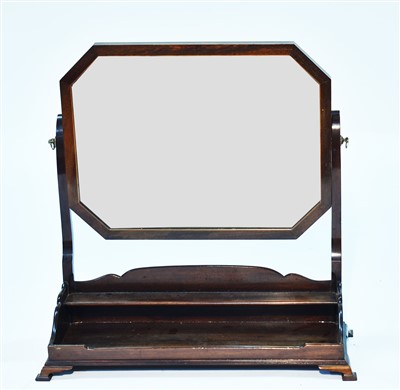 Lot 1067 - A Georgian style mahogany swing framed toilet mirror