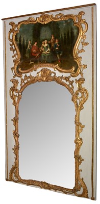 Lot 1043 - Trumeau mirror