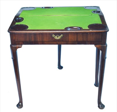 Lot 1224 - A George II mahogany card table.