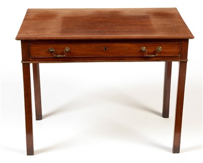 Lot 1193 - A George III mahogany side table.