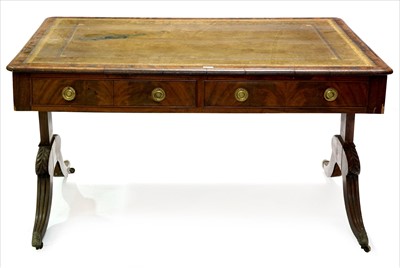 Lot 1127 - A Regency mahogany library table.
