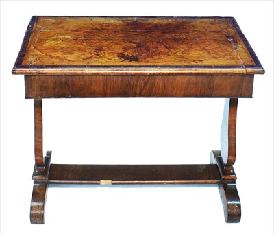 Lot 1237 - A Victorian burr walnut side table