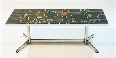 Lot 975 - Retro Poole style coffee table