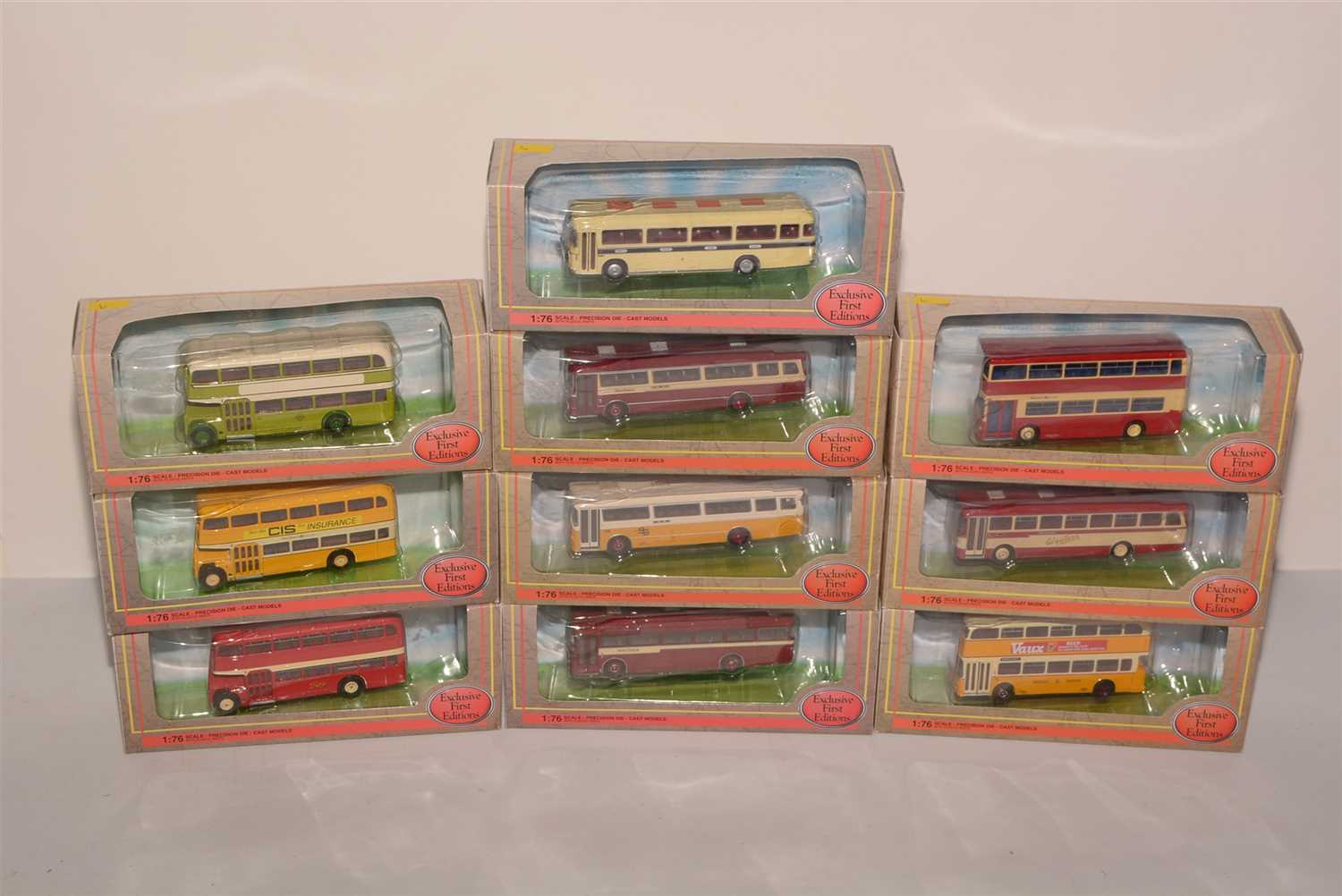 Lot 1340 - Die-cast model buses by Exclusive First Editions.