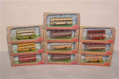 Lot 1340 - Die-cast model buses by Exclusive First Editions.