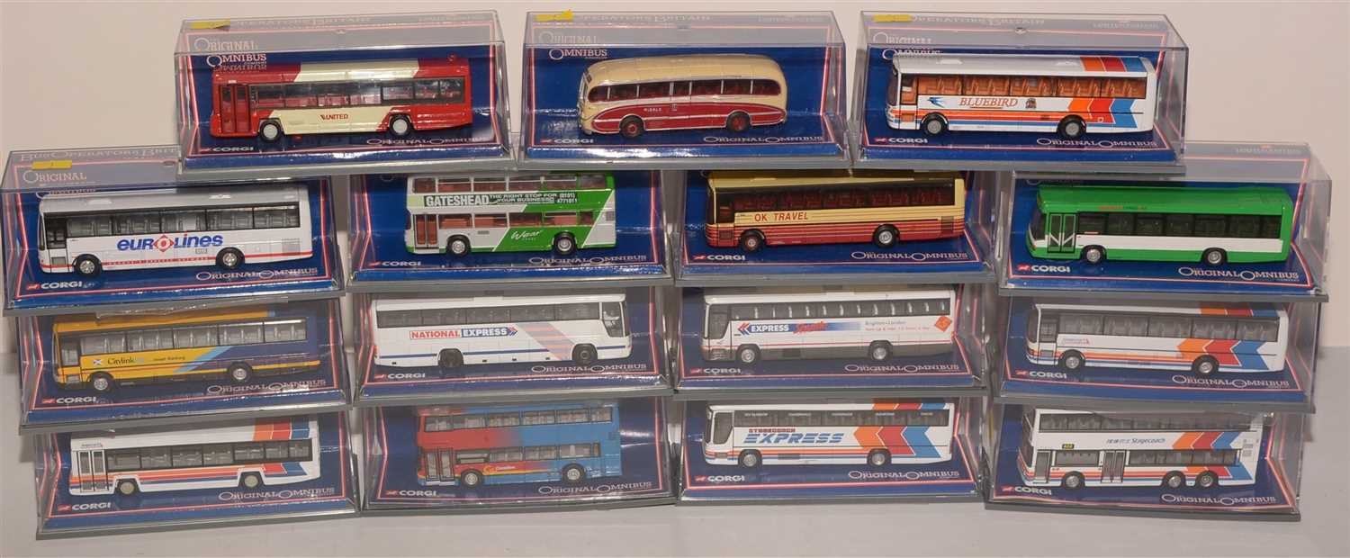 Lot 1341 - Die-cast model buses by Corgi from the 'Bus Operators Britain' range