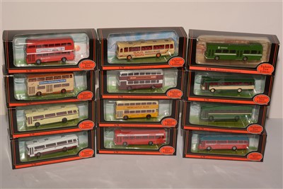 Lot 1347 - Die-cast model buses by Exclusive First Editions.