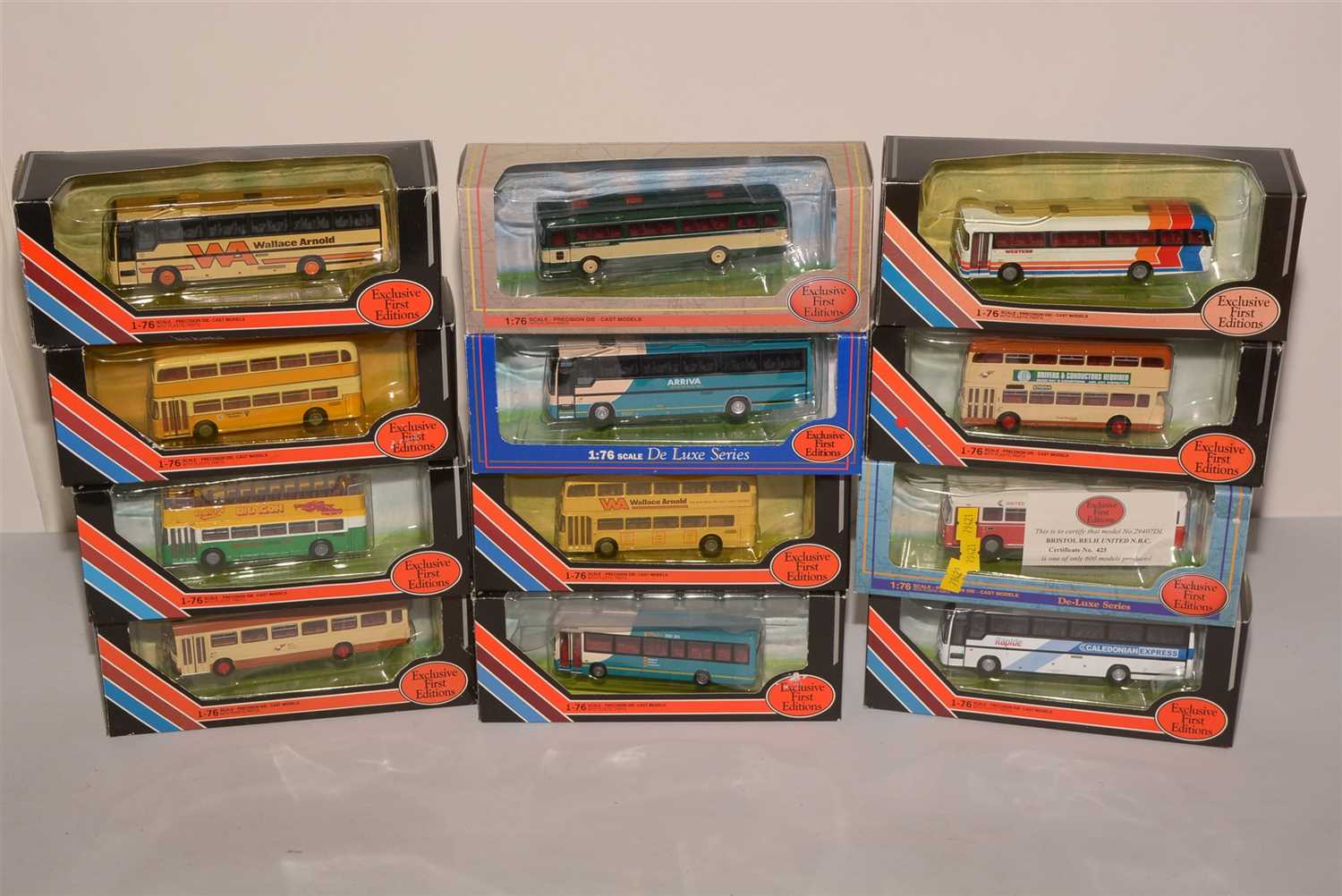 Lot 1348 - Die-cast model buses by Exclusive First Editions.