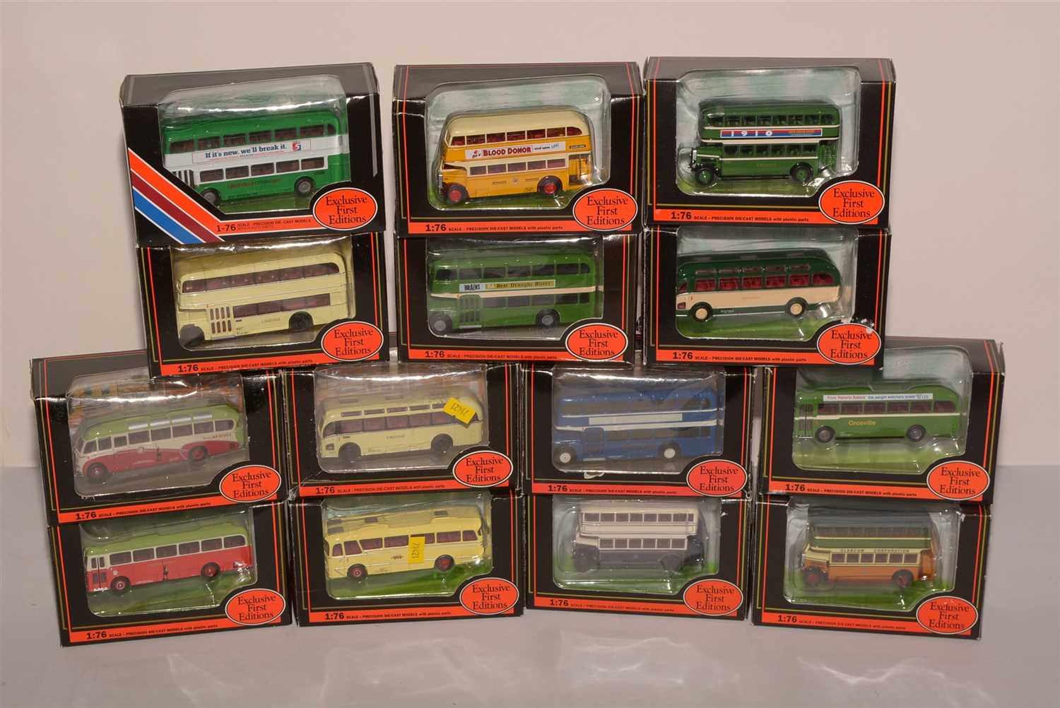 Lot 1349 - Die-cast model buses by Exclusive First Editions.