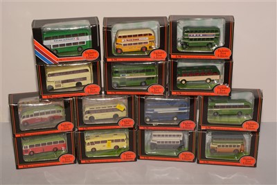 Lot 1349 - Die-cast model buses by Exclusive First Editions.