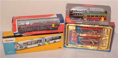 Lot 1359 - Die-cast model buses by Corgi and Creative Master.