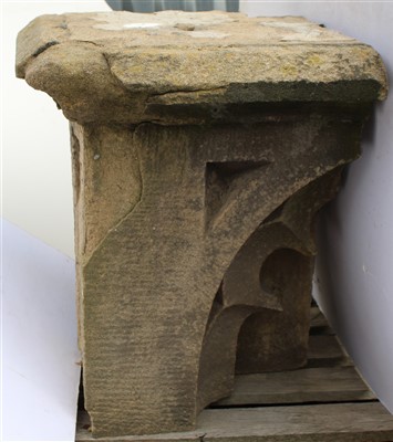 Lot 7 - N19a; Partial Upper Course Stone, Blind Tracery.