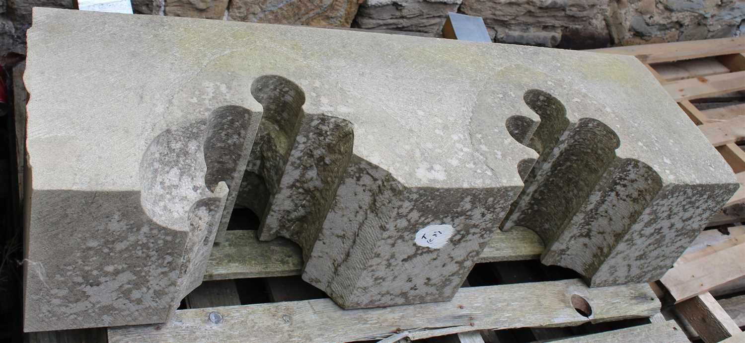 Lot 55 - N14; Unfinished Upper Course Stone, Open Tracery.