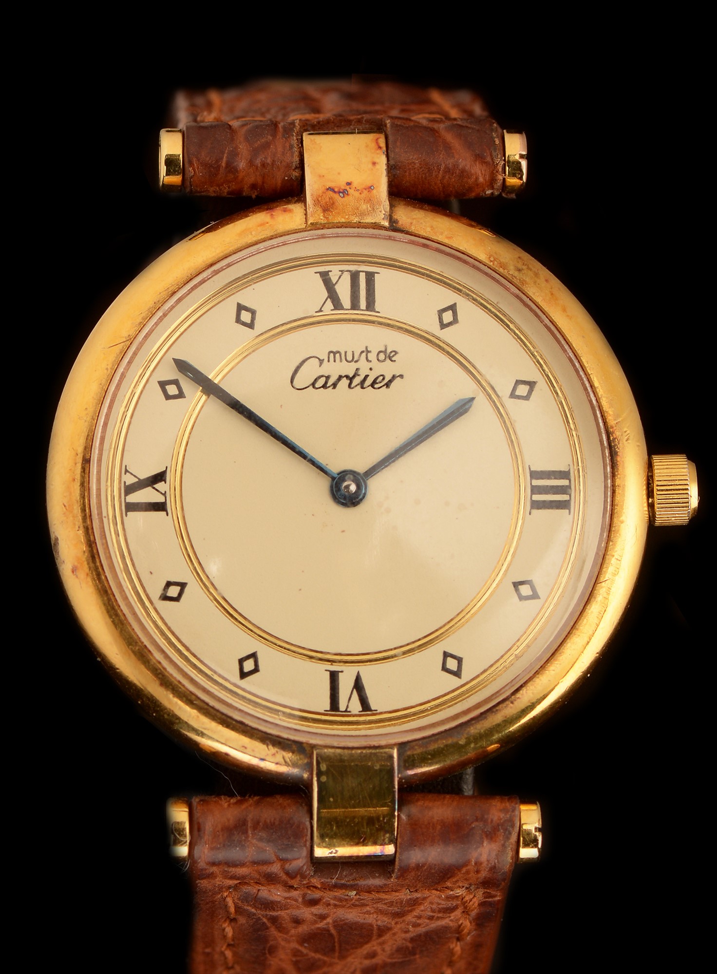 cartier vermeil watch strap