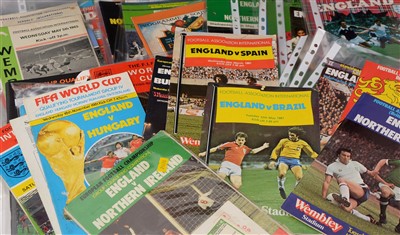 Lot 1557 - England International football programmes