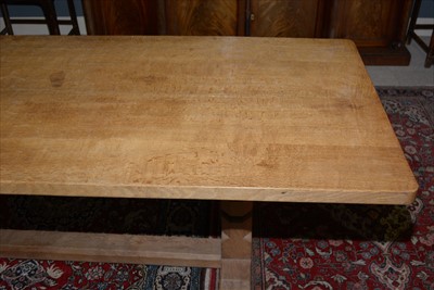 Lot 1146 - Mouseman: a Robert Thompson of Kilburn oak refectory table.