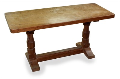 Lot 1260 - Robert "Mouseman" Thompson coffee table.