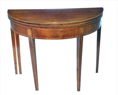 Lot 1149 - Demi-lune card table.