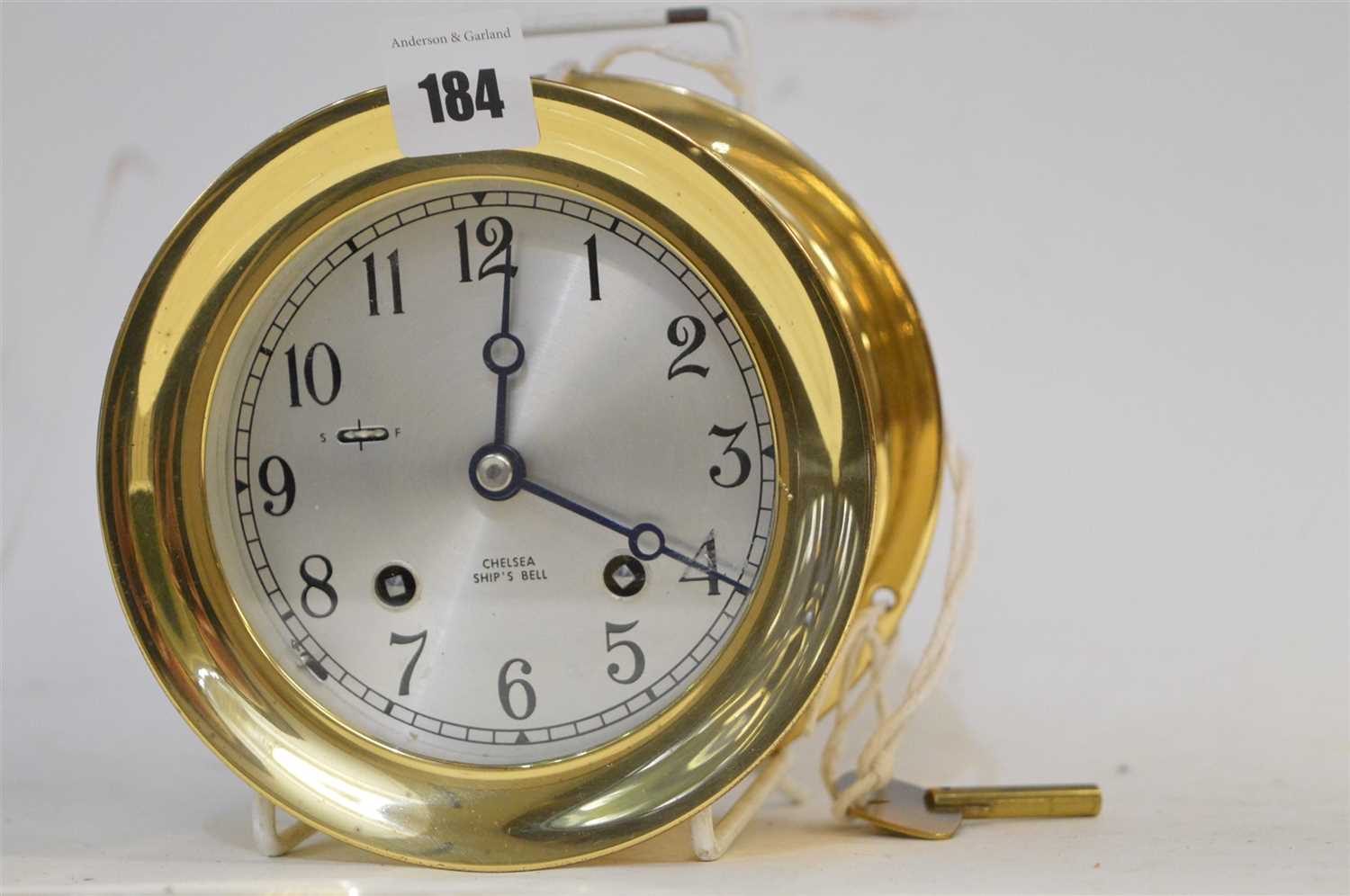 Lot 184 - Ships bell clock