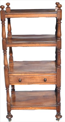 Lot 1156 - A William IV mahogany four-tier whatnot.