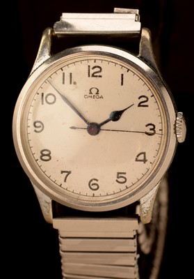 Lot 29 - Omega steel wristwatch c1940
