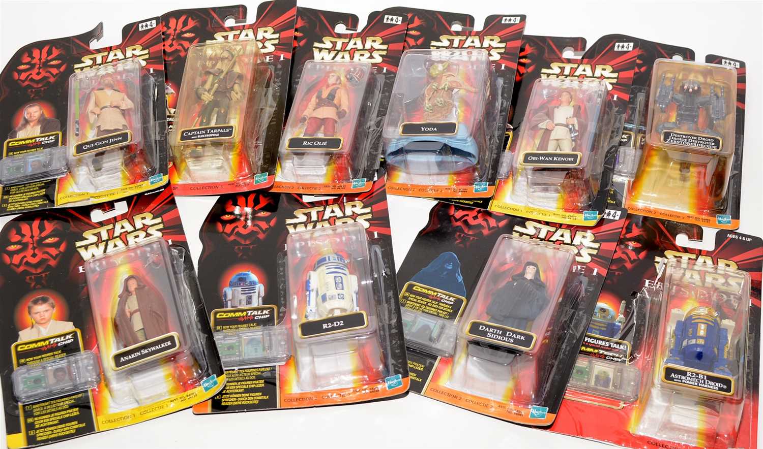 Lot 1223 - Star Wars figurines and a Commtalk reader.