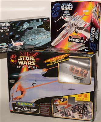 Lot 1236 - Star Wars Naboo Royal Starship; and two electronic models.