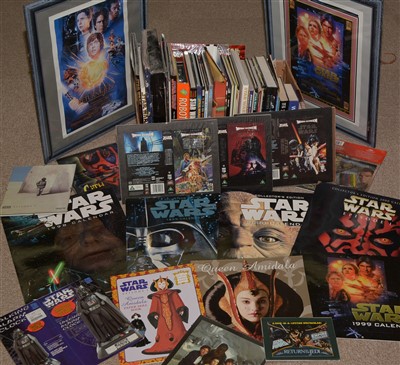 Lot 1238 - Miscellaneous Star Wars books and other items.