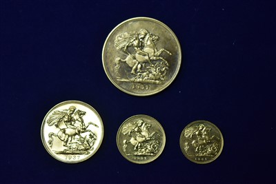 Lot 39 - George VI 1937 specimen gold four coin set