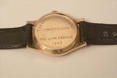Lot 31 - Rolex Precision: a 9ct gold gentleman's wristwatch
