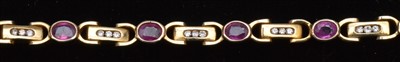 Lot 87 - Ruby and diamond bracelet