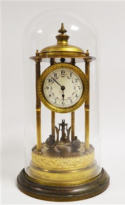 Lot 986 - An early 20th Century 'bandstand' anniversary clock