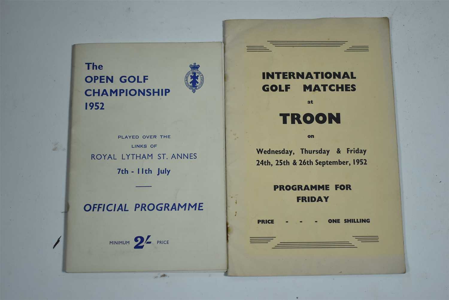 Lot 1506 - Two Gold programmes