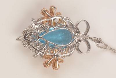 Lot 144 - Topaz and diamond pendant