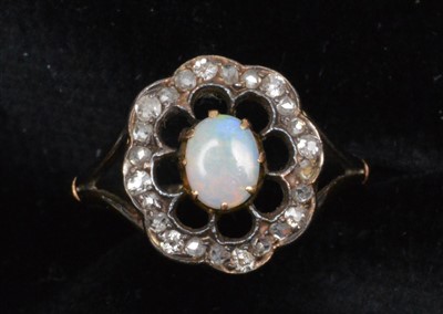 Lot 98 - Opal and diamond ring