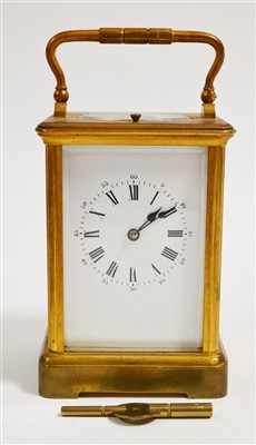 Lot 989 - Repeating carriage clock